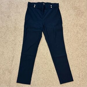 Jones New York Navy Elastic Waistband Trousers